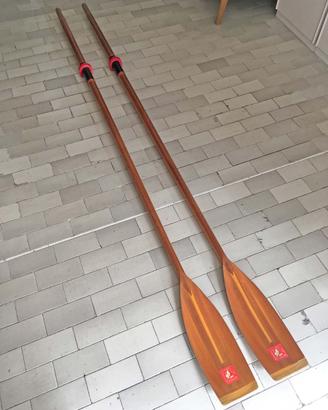 Coppia remi in legno Ciolli da canottaggio