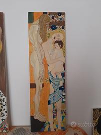 Quadro arredamento olio su tela 100x30 Le tre età 