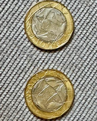 Coppia monete £1000 italiane anno 1997