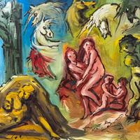 Quadro olio su tela Rodolfo Zito 60x80cm l’eroe