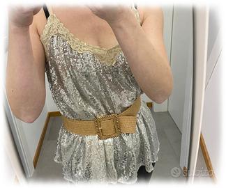 Canotta con paiettes