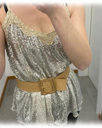 Canotta con paiettes