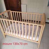 Lettino MIBB in legno misure 130x70 cm