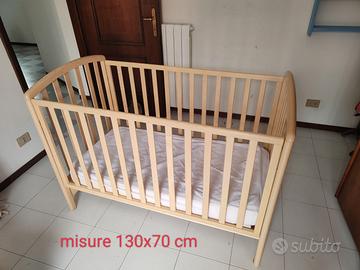 Lettino MIBB in legno misure 130x70 cm