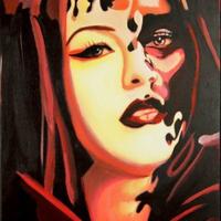 Acrilico su tela di:Anna Michalowska - Two faces