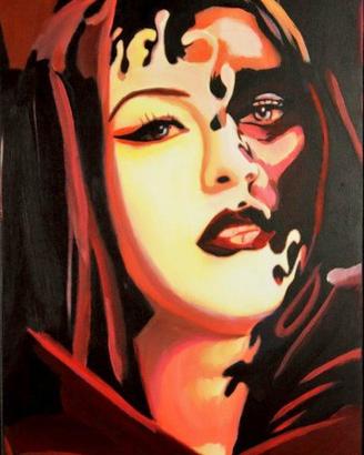 Acrilico su tela di:Anna Michalowska - Two faces