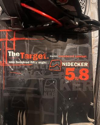 Snowboard uomo 154 cm con attacchi