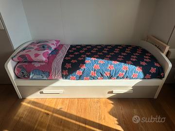 Letto singolo con secondo letto estraibile