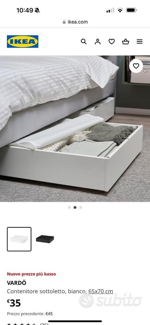Biancheria Contenitore Sottoletto Ikea Cassetto Sotto Letto