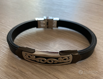 Bracciale TSC acciaio e caucciù