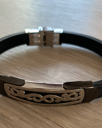 Bracciale TSC acciaio e caucciù