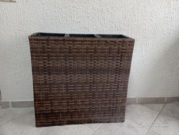 Fioriera in Rattan