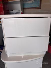 Set comodini bianco lucido
