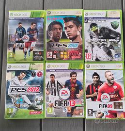 Lotto 6 giochi Xbox 360 – FIFA, PES, Splinter Cell
