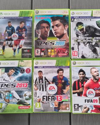 Lotto 6 giochi Xbox 360 – FIFA, PES, Splinter Cell