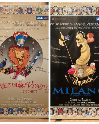 2 Giochi da tavolo Quiz Venezia Milano NUOVO