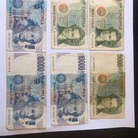 Lotto di 6 Banconote Italiane