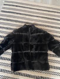 Pelliccia in vero visone e vera pelle