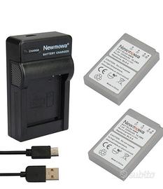 Kit 2 Batterie + Caricatore Olympus BLS-5
