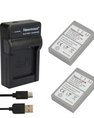 Kit 2 Batterie + Caricatore Olympus BLS-5