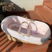 Cesta in palma dilibest rosa nuova completa