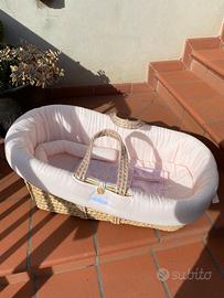 Cesta in palma dilibest rosa nuova completa