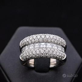 ANELLO BUBBLES ORO BIANCO 18KT  BRILLANTI 2.42 CT
