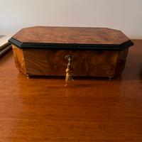 Portagioie ottagonale vintage in legno