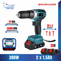 Avvitatore Trapano a Percussione Batteria 20V 54Nm