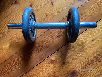 manubrio con pesi da 2 kg