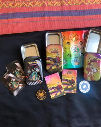 Mini tin e accessori pokemon