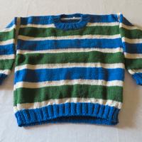 Maglia bimbo a righe in lana