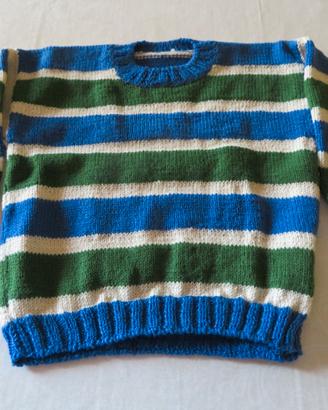 Maglia bimbo a righe in lana