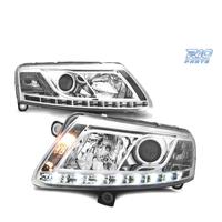 FARI AUDI A6 C6 04-08 CON DRL TRU CROMATI