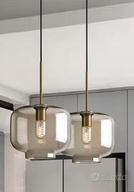 Lampade a sospensione in vetro fumè