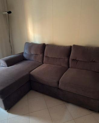 Divano letto 3 posti con penisola