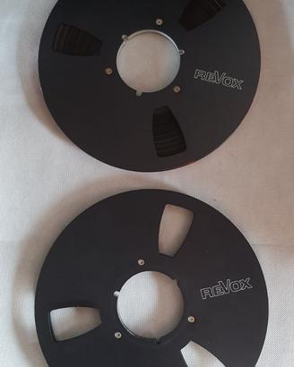 2x Bobine REVOX in alluminio nero 26cm (10,5")