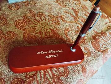 Nave Stromboli A5327 Porta Penne in Legno