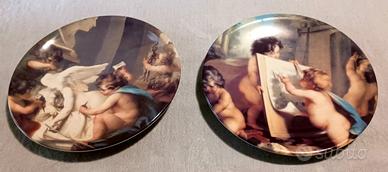 Piatti con angeli in ceramica dI LIMOGES