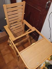 Seggiolone Foppapedretti Vintage Legno Anni '90