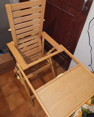 Seggiolone Foppapedretti Vintage Legno Anni '90