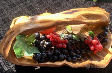 Centrotavola legno scolpito da unico pezzo