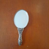 SPECCHIETTO OVALE IN ARGENTO VINTAGE