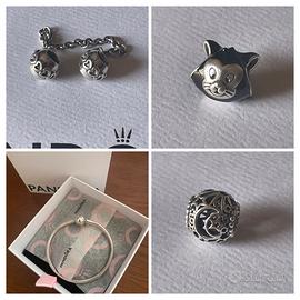 Pandora bracciale charm e catena sicurezza