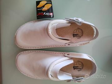 Ciabatte vera pelle suola gomma antiscivolo