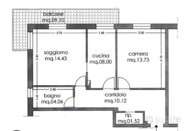 95 MQ A POIRINO: 450 euro spese minime