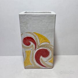 Vaso fiori ceramica figure geometriche astratte