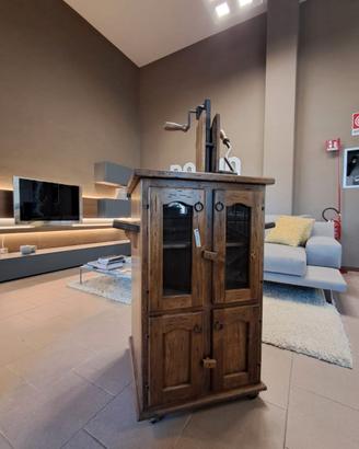 Carrello porta bottiglie vino liquori e calici