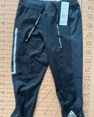 NUOVO Adidas Warm Running Leggins Black taglia M