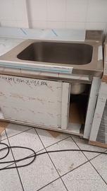 lavello acciaio inox armadiato 140x70x85